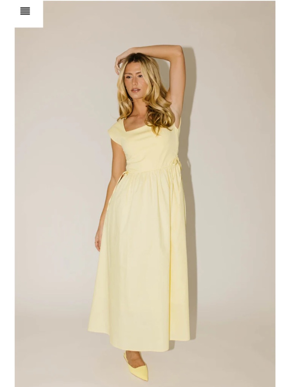 Zoco Aftermath Midi Dress Butter Yellow Size XXL